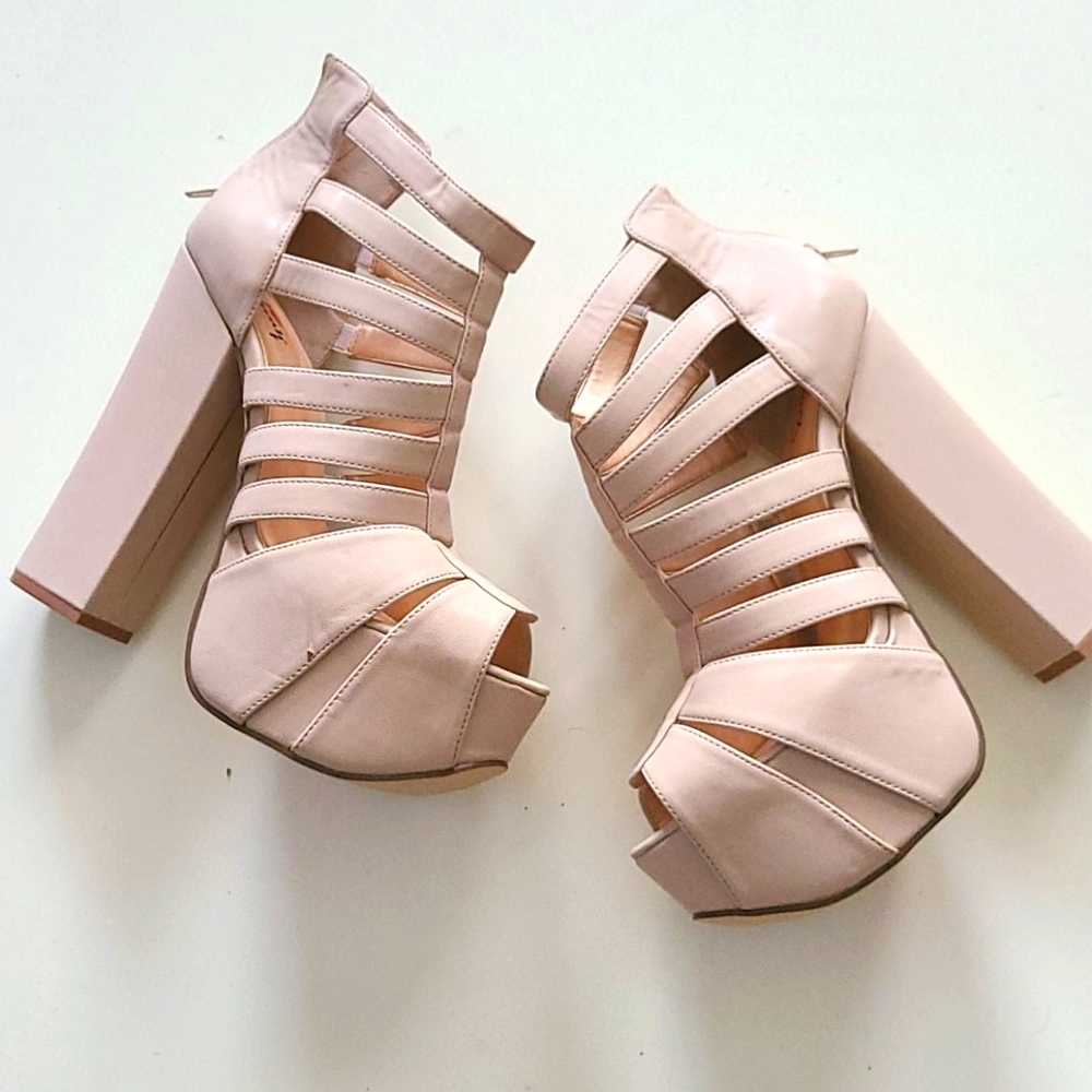 Luichiny Sexy Strappy Wide Heel